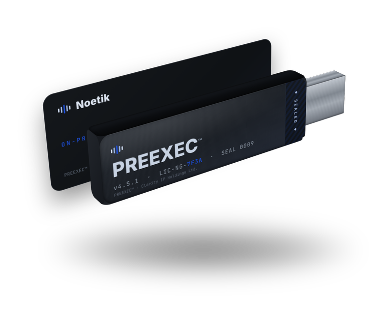 PREEXEC® encrypted USB — on-premise, air-gapped delivery